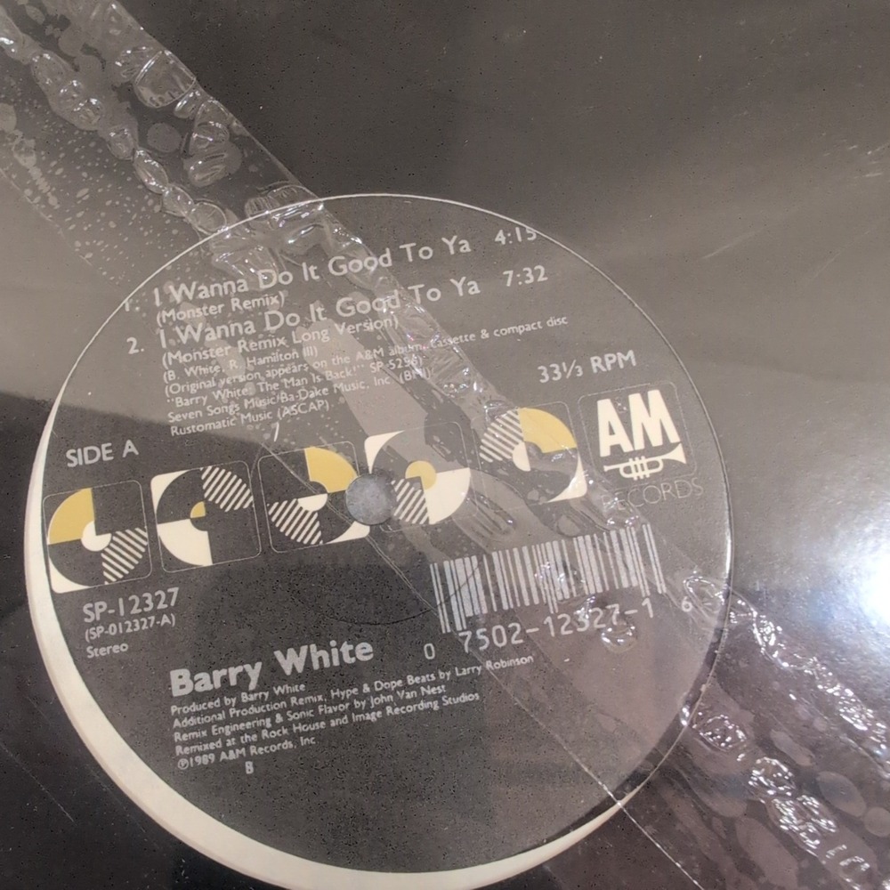 Barry White I Wanna Do It Good To Ya 12" Vinyl Single 1989 A&M Records SP-12327 - Picture 4 of 4